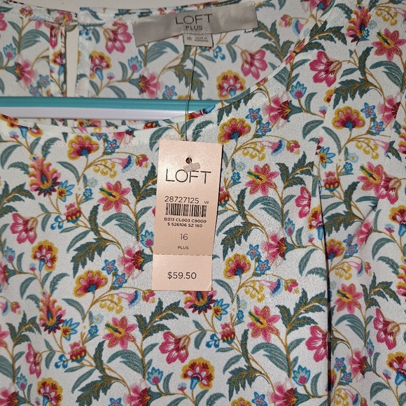 LOFT Multicolor Floral Blouse - Picture 3 of 8